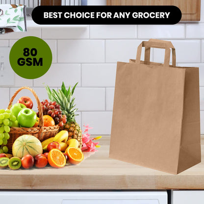 Durakraft Eco Friendly Paper Bags with Handles x 250 {Medium Brown}