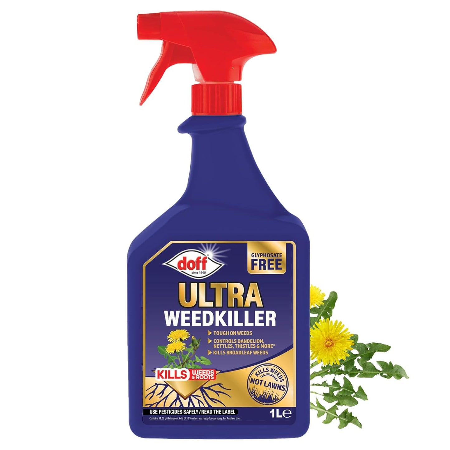 Doff NEW Ultra Weedkiller | Glyphosate Free | 1 Litre Trigger Spray