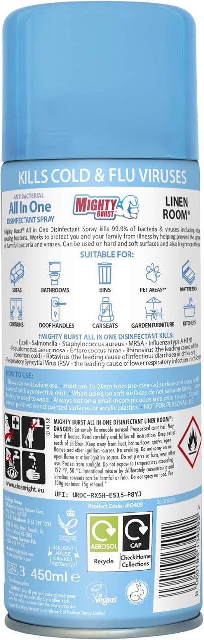 Airpure All In One Linen Room Disinfectant Spray 450ml