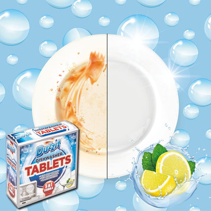 Duzzit Dishwasher Tablets 5 In 1 Action Lemon Fresh Removes Stains And Grease | 1 x 12's