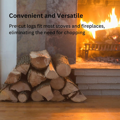 Green Olive British Kiln Dried Firewood Logs Net Bag 18L (Brown net)