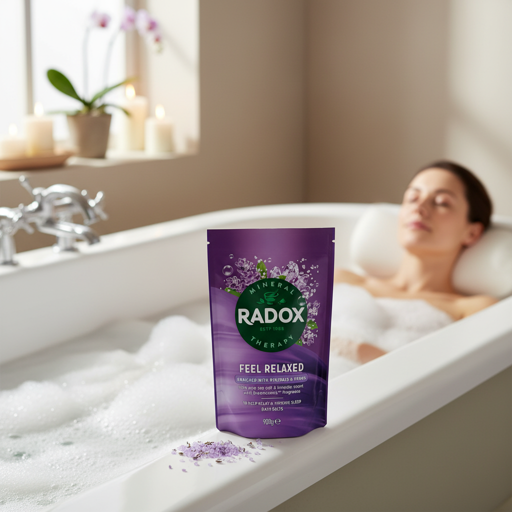 Radox Bath Crystals | Lavender Feel Relaxed | 1 x 900g Bag