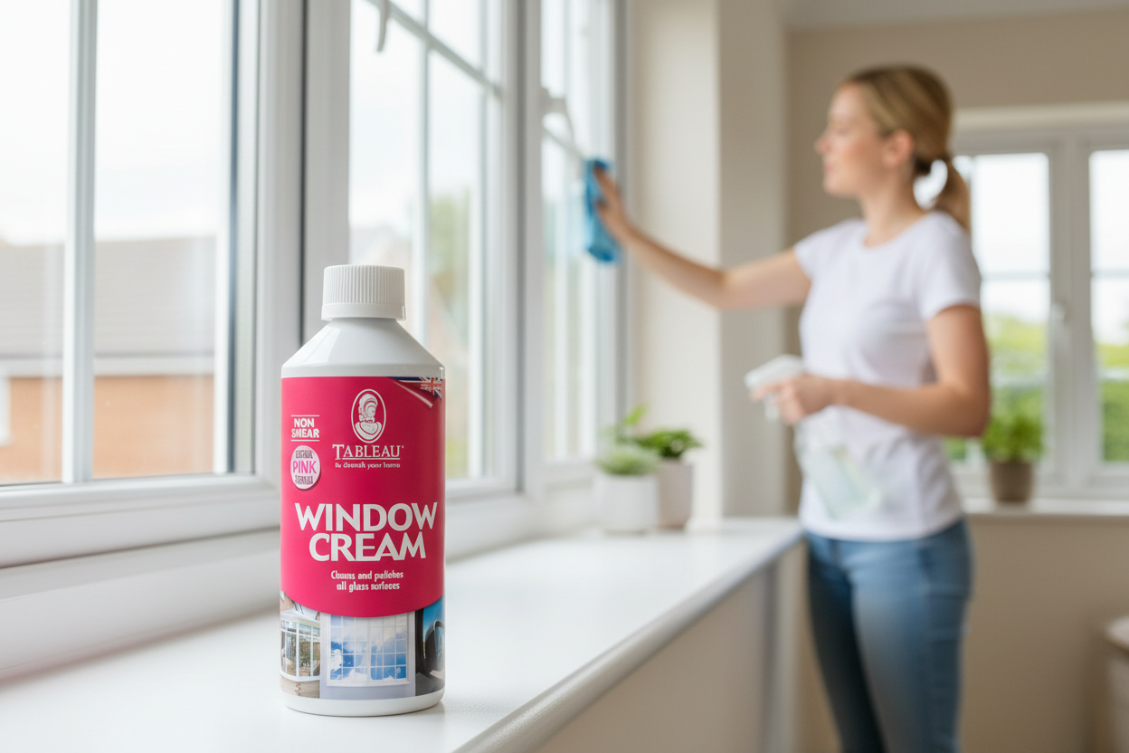 Tableau Window Cream, Cleans And Polishes All Glass Surfaces, 500ml
