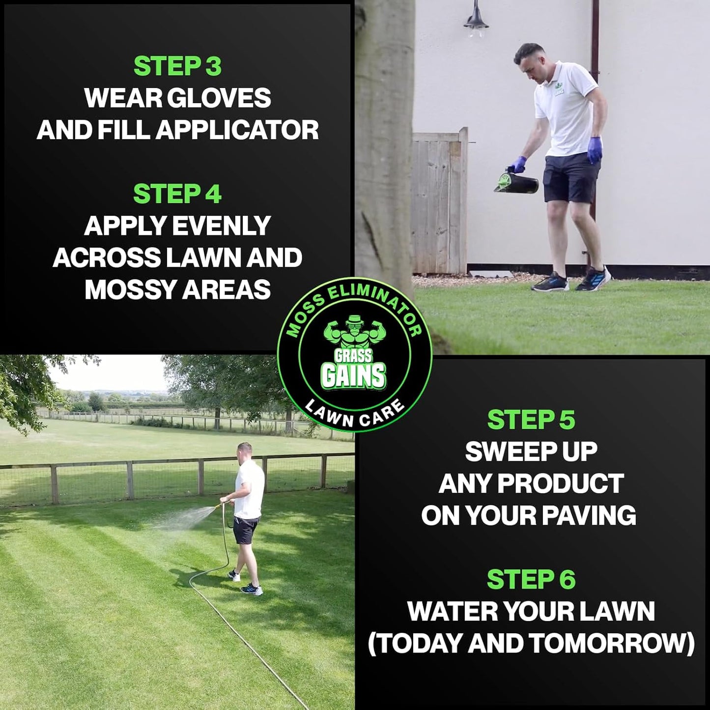 Grass Gains Fast Moss Eliminator | Eco-Friendly Lawn Moss Control 2kg