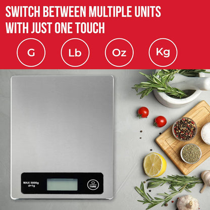 Casa & Casa Digital Kitchen Scales | Precise Graduation to 1g | Stainless Steel.