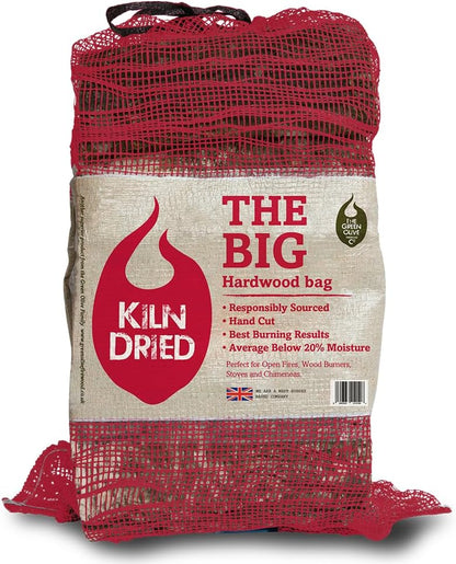 Firewood | Hardwood Kiln Fire Wood | Heat Logs for fire pit and stoves | 40L Bag