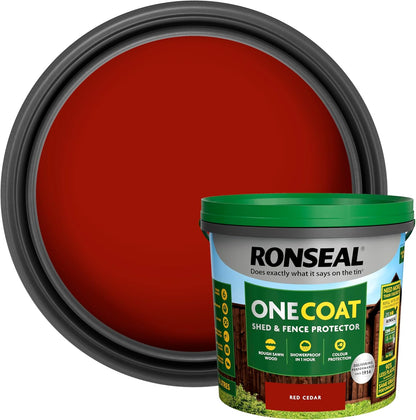 Ronseal One Coat Shed and Fence Protector Red Cedar 5 litres