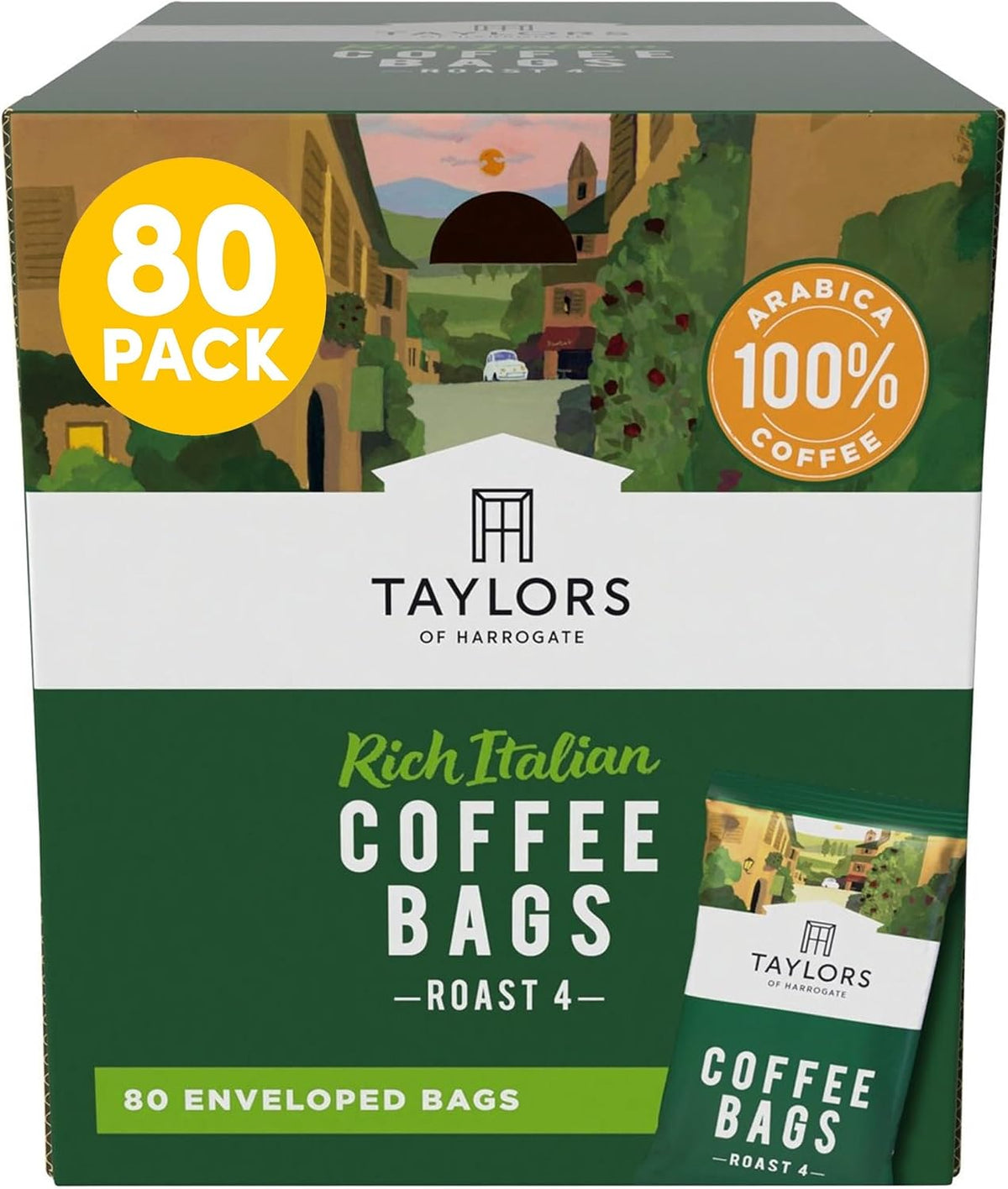 Taylors of Harrogate Rich Italian Coffee Bags Pack 80s