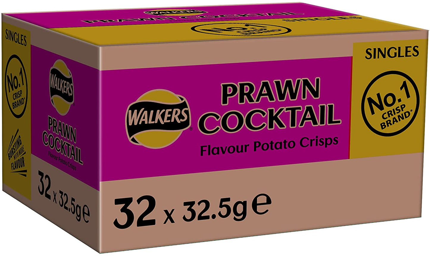 Walkers Prawn Cocktail Crisps Pack 32's