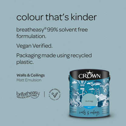 Crown Matt Emulsion Paint Duck Egg 2.5L