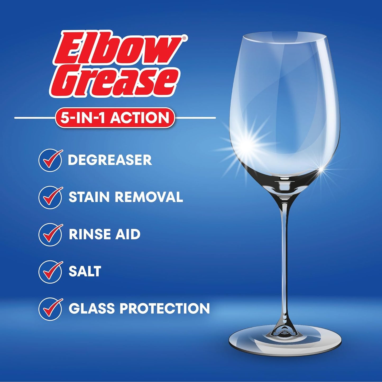 Elbow Grease Dishwasher Tablets | 5 in 1 | Lemon | 1 x 46 Tablets