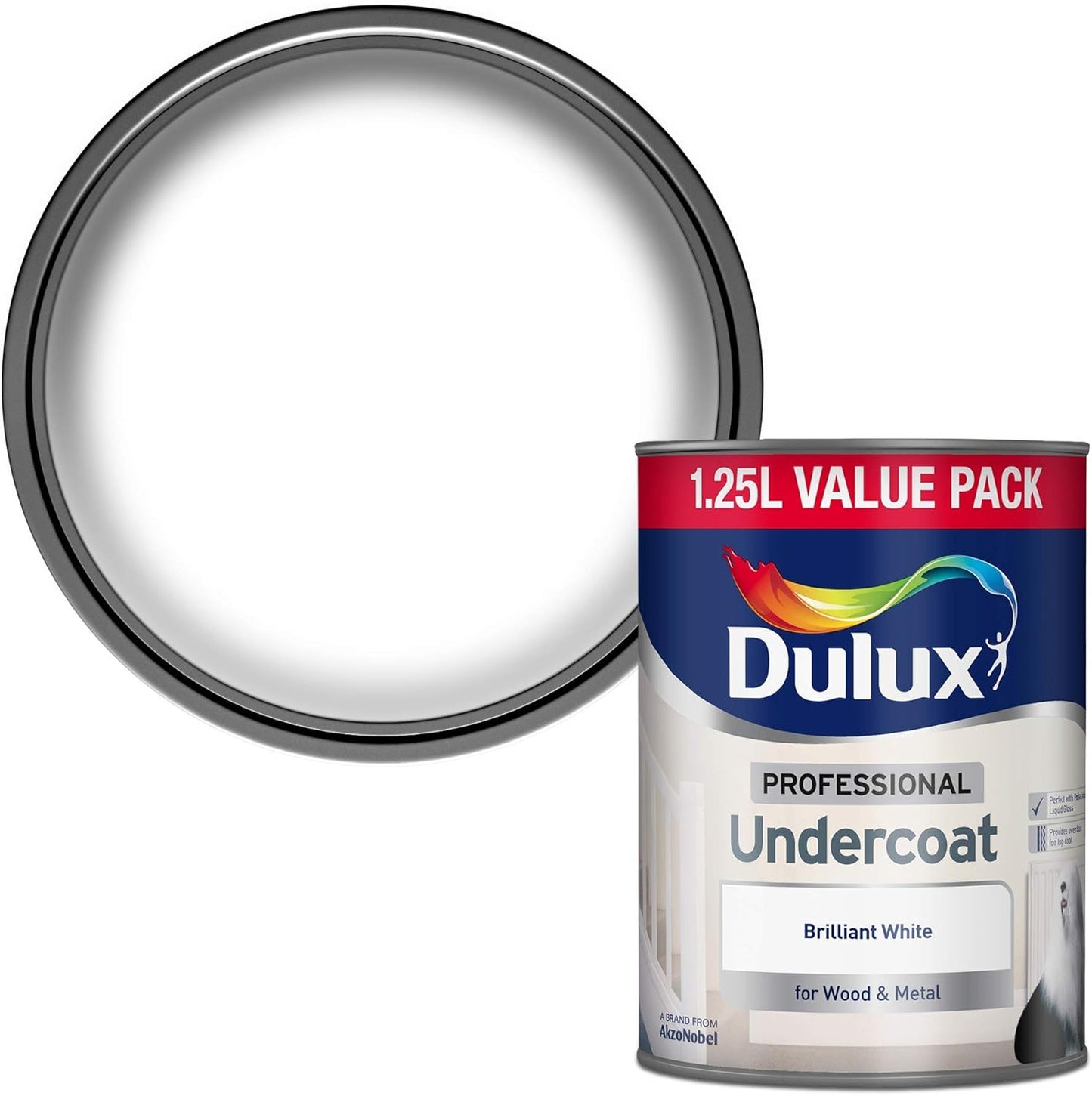 Dulux Undercoat Pure Brilliant White 1.25L