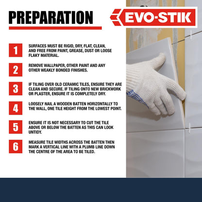 EVO-STIK Mould Resistant Wall Tile Adhesive & Grout 1 Litre