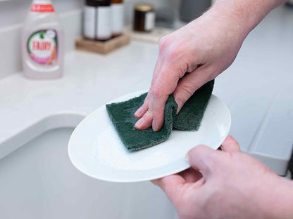 Addis Fairy Original Extra Strong Scourer Pads, 8 Packs of 3, Green 24 Pads