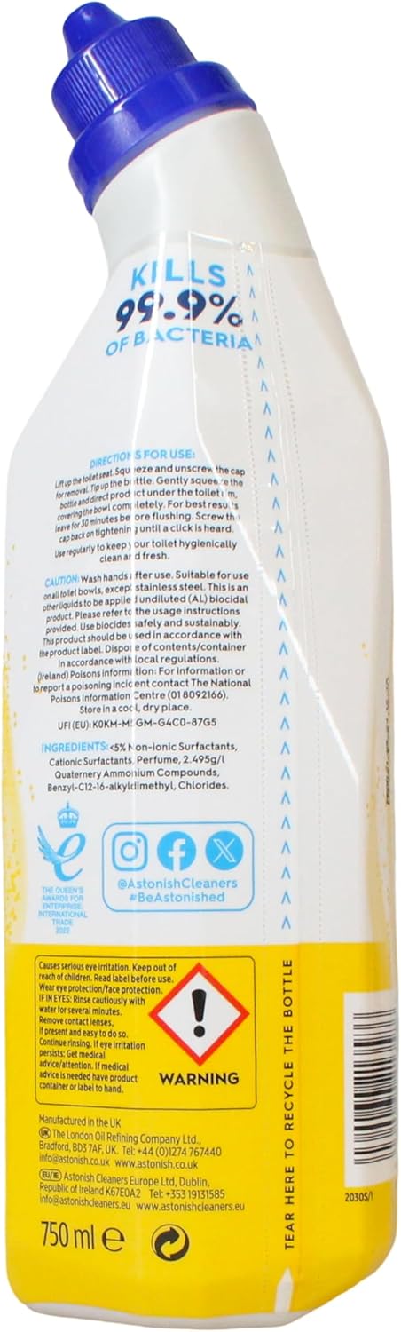Astonish Toilet Gel Fresh Lemon | 1 x 750ml