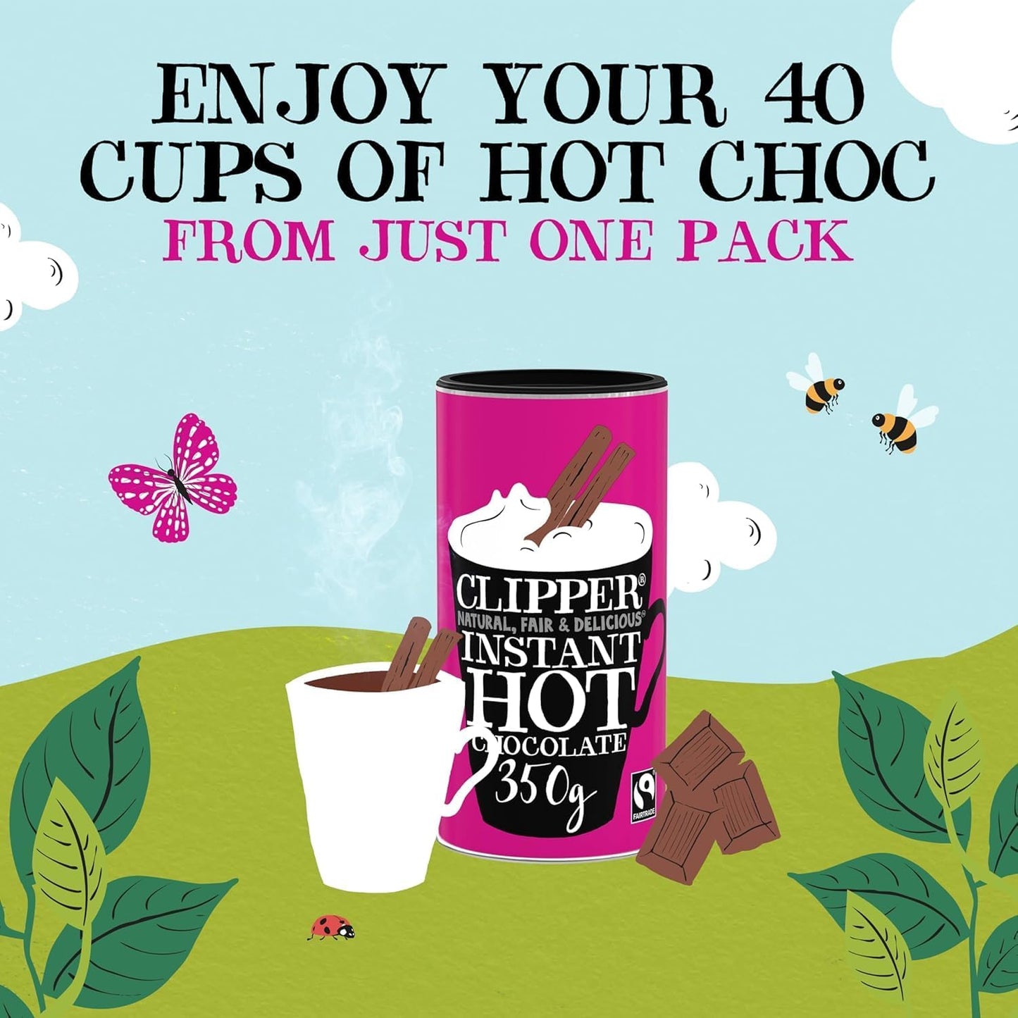 Clipper Fairtrade Hot Chocolate Jar 350g