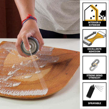 Everbuild Stick 2 Spray | Contact Adhesive | 500ml | Wood, Concrete, Metal Plastic Glue