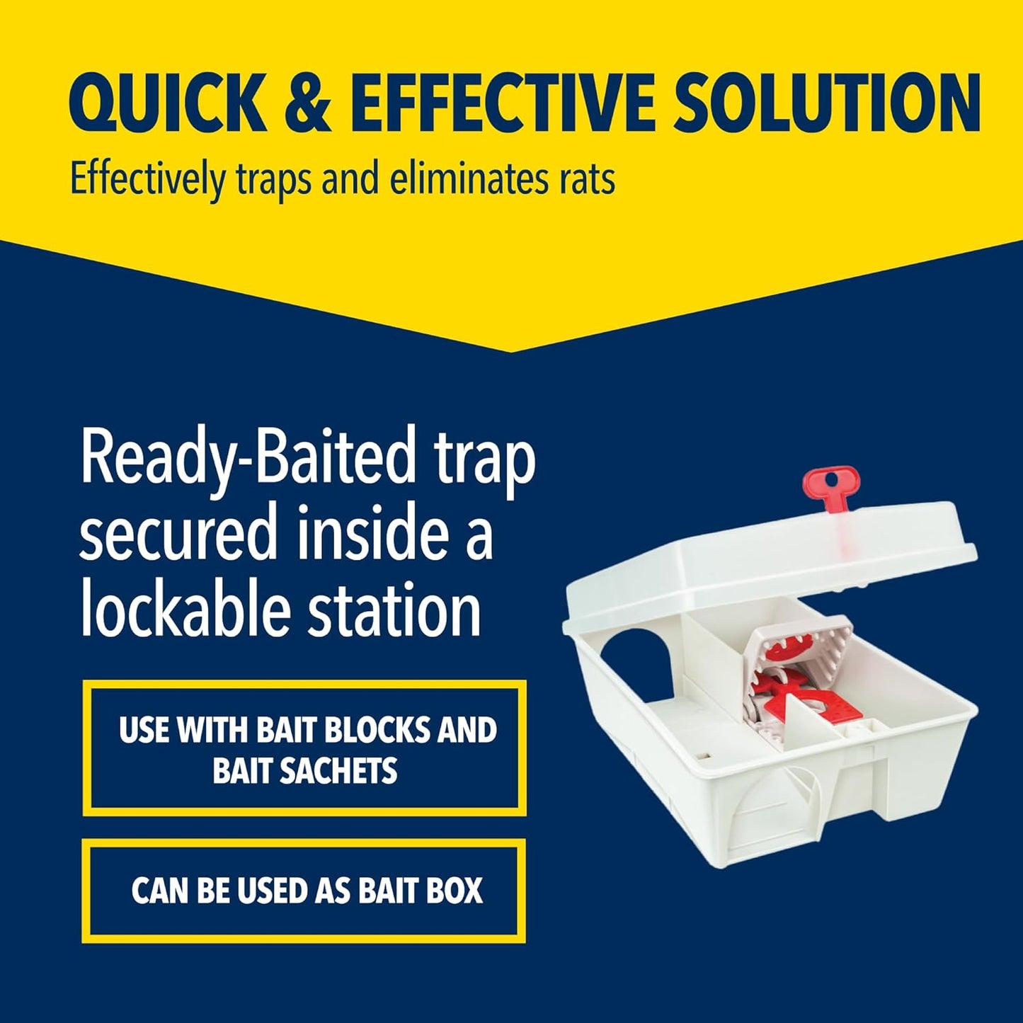 The Big Cheese Ultra Power Ready-Baited Rat Trap Kit | All-In-One Set | Reusable