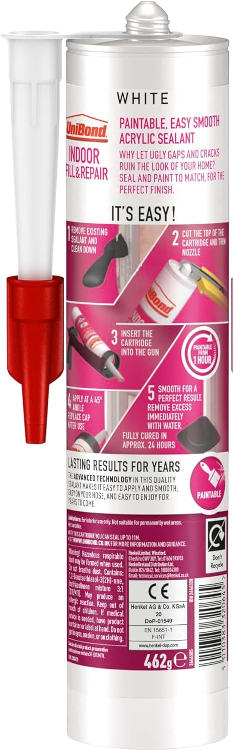 Unibond Indoor Fill&Repair Sealant 462G Cartridge