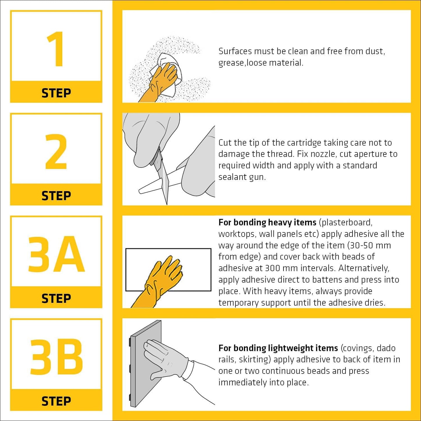 Everbuild Multi Stick | Hybrid Polymer Adhesive | Internal and External Use | White | 3 x 350ml