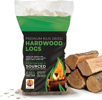 Kiln Dried Hardwood Logs Ready To Burn Firewood Ideal Wood Burners |  1 x 16.5L Bag
