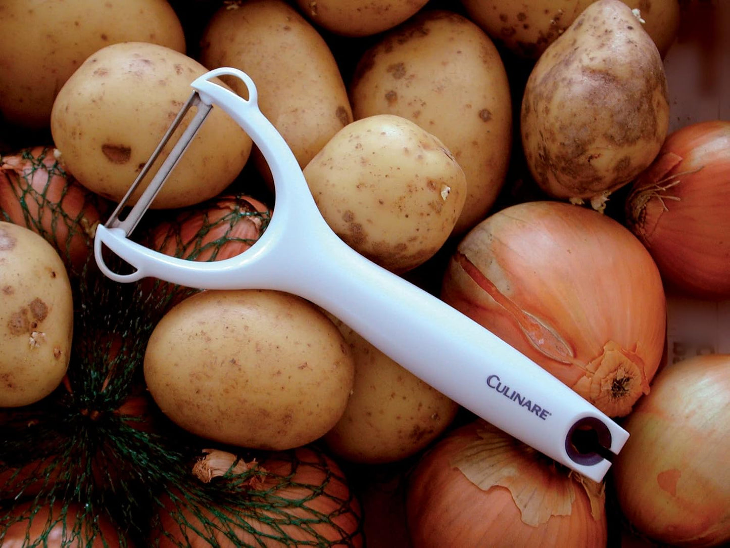 Culinare C30001 Safety Peeler | Plastic and Stainless Steel Manual Vegetable Peeler