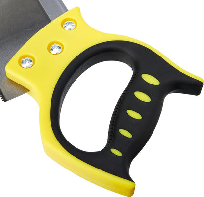 Hilka Tools 10" (250mm) Hardpoint Tenon Saw, Yellow/Silver