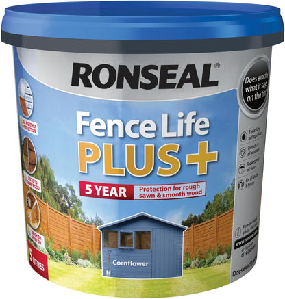 Ronseal Fence Life Plus+ Cornflower 5 Litre.