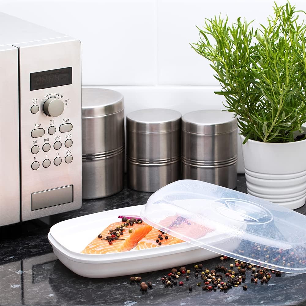 Pendeford Housewares Microwave Fish Poacher & Steamer 26Cm X 16.5Cm X 7Cm