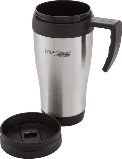 Thermos Stainless Steel Travel Mug With Slide Lock Lid 400ml