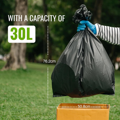 Ecobag Black Rubble Bags | 30L Capacity | Strong 80 Microns | 1 x 20 Pack