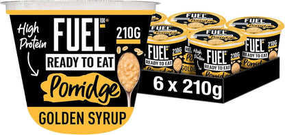 Fuel 10K Ready To Eat Golden Syrup Porridge Pot 6 x 210g