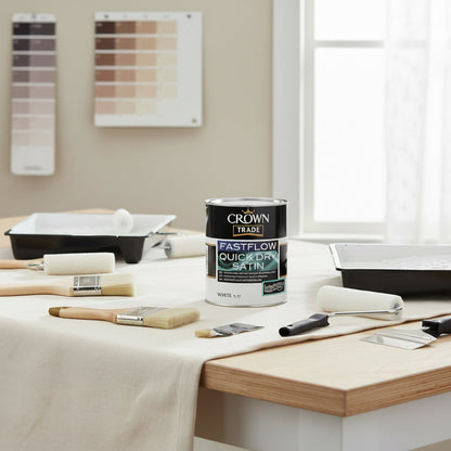 Crown Trade Fastflow Quick Dry Satin White