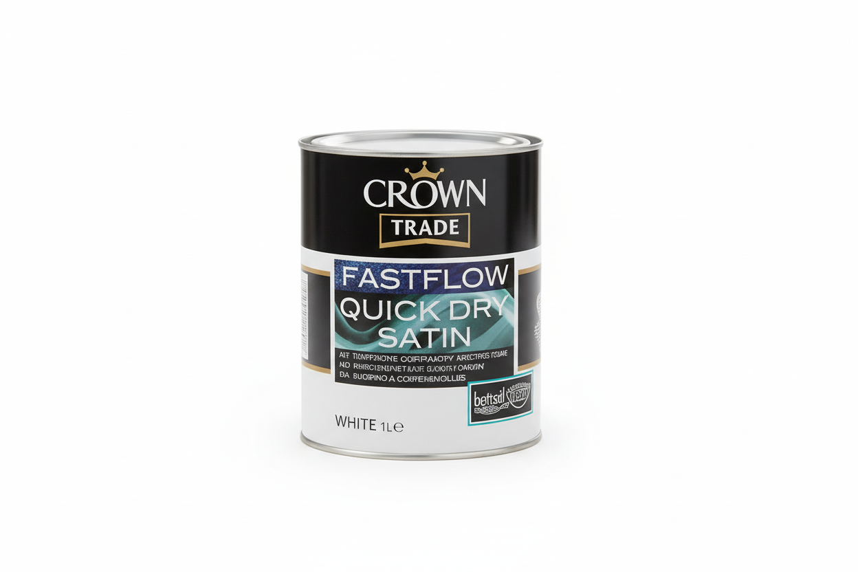 Crown Trade Fastflow Quick Dry Satin White