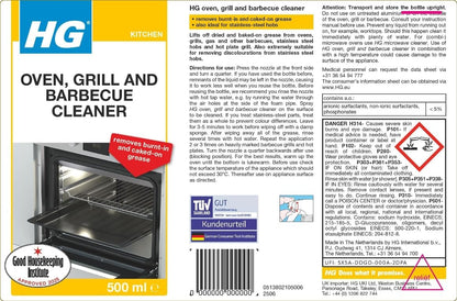 HG Kitchen Oven, Grill & Barbecue Cleaner 500ml