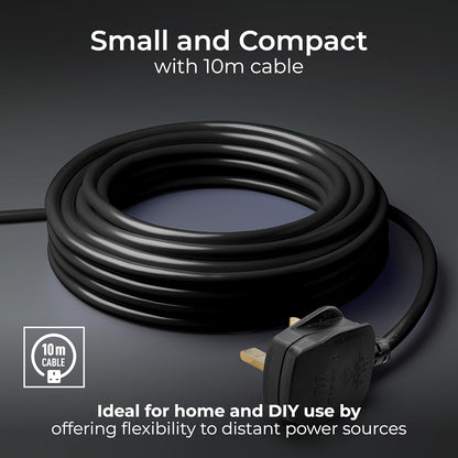 Masterplug Mct1010/4Bl Four Socket 10A Cassette Cable Reel With Thermal Cut-Out, 10 Metres, Blue