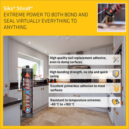 Sika Everbuild Stixall | Extreme Power Sealant And Adhesive | Waterproof | White | 290ml
