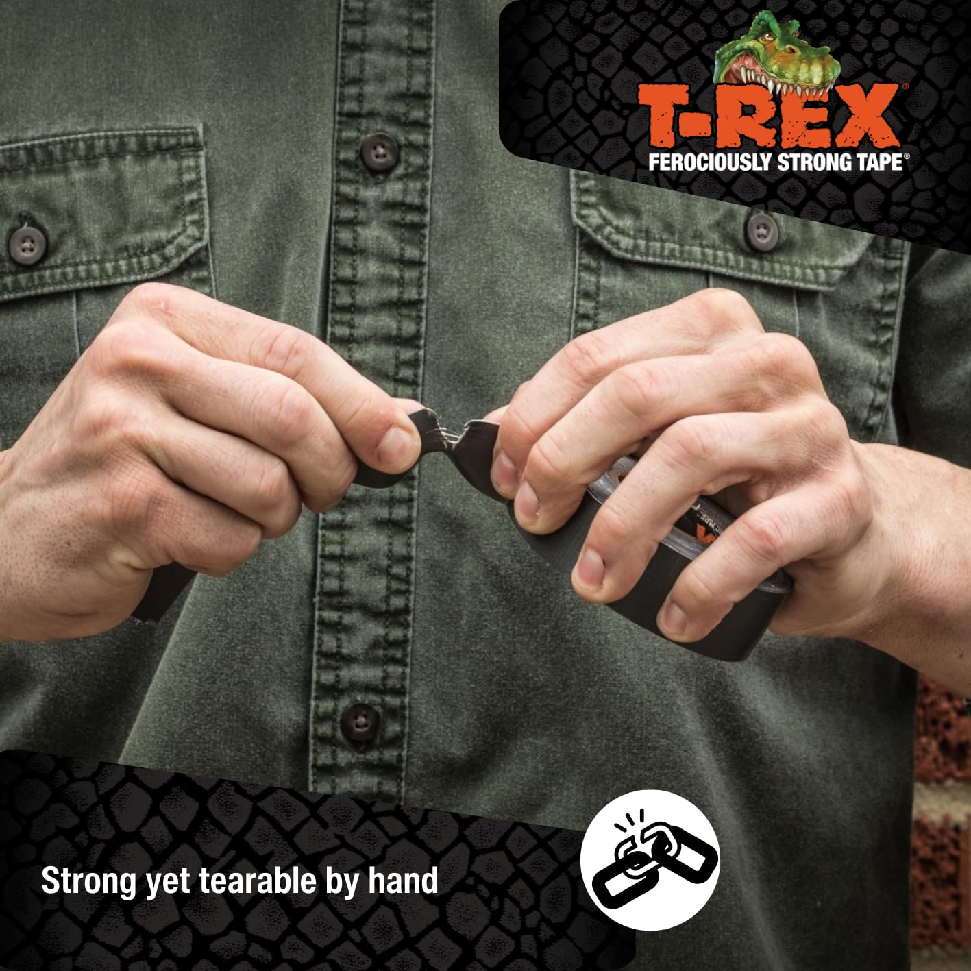 T-Rex Tape Ferociously Strong Waterproof Graphite Grey Tape, 25mm x 9.14m