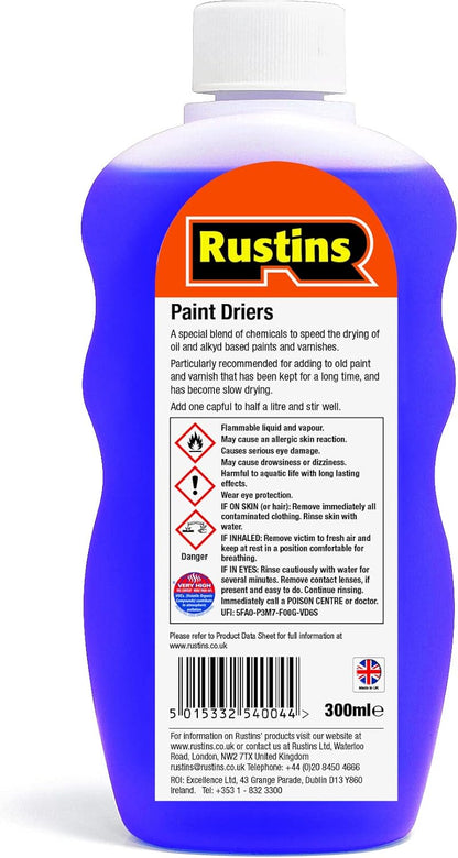 Rustins Paint Drier Liquid | Speeds up Drying for Paints & Varnish 300ml