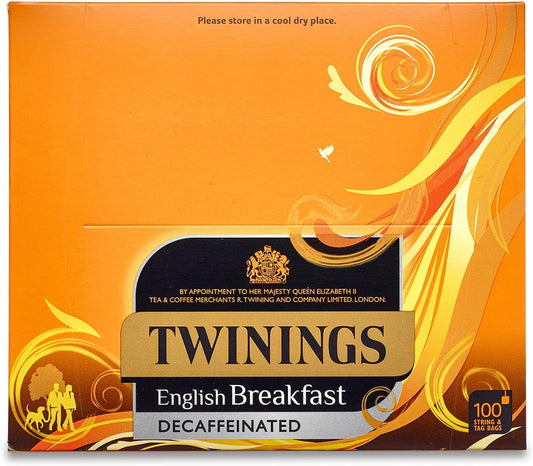 Twinings English Breakfast Decaf String & Tagged 100's