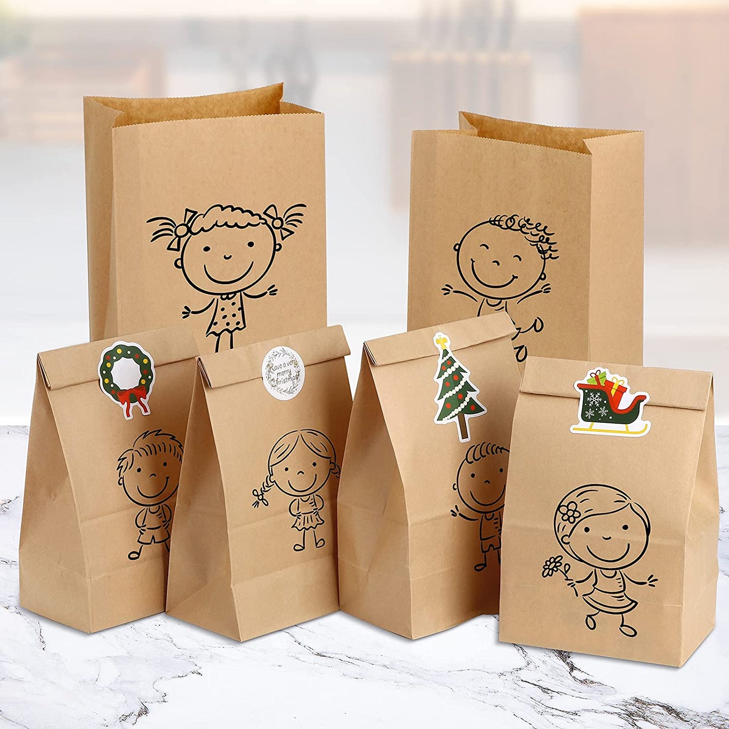 ECO Friendly Paper Sandwich & Snack Bags by TOASTABAGS  Grease Proof Paper Bags x 25