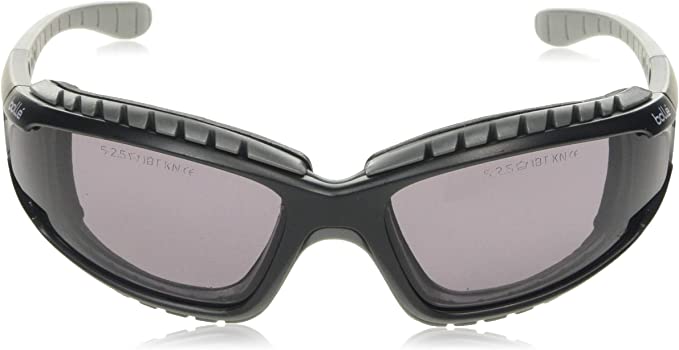 Bolle TRACPSF Tracker Glasses Nylon Frame Anti-Scratch and Fog Lens, Black/Smoke