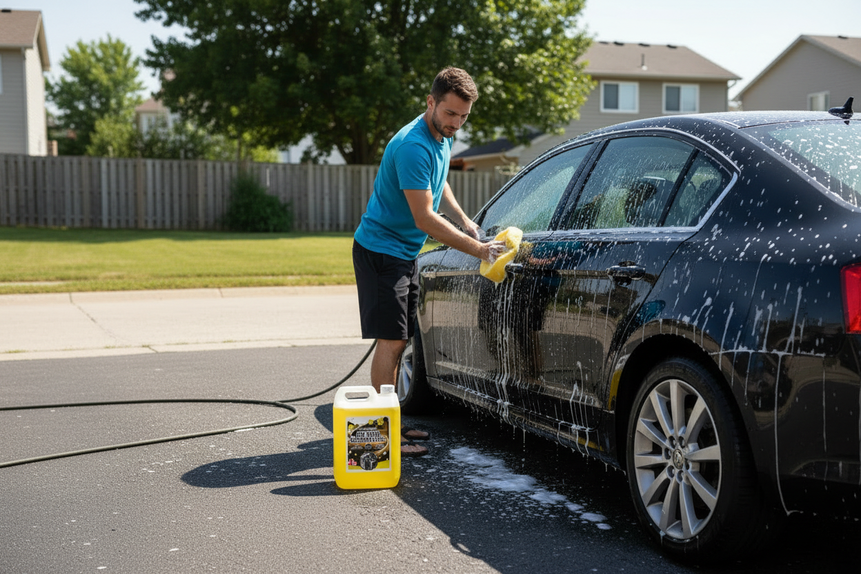 Flow Car Wash & Wax Shampoo Concentrate | Cherry Scented | With Carnauba Wax | 1 x 2.5L