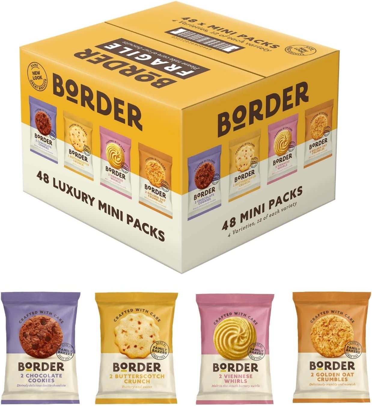 Border Biscuits 48 Luxury Mini Packs (4 Varieties) - UK BUSINESS SUPPLIES