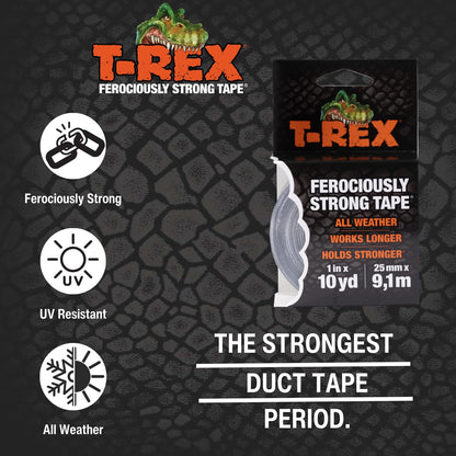 T-Rex Tape Ferociously Strong Waterproof Graphite Grey Tape, 25mm x 9.14m