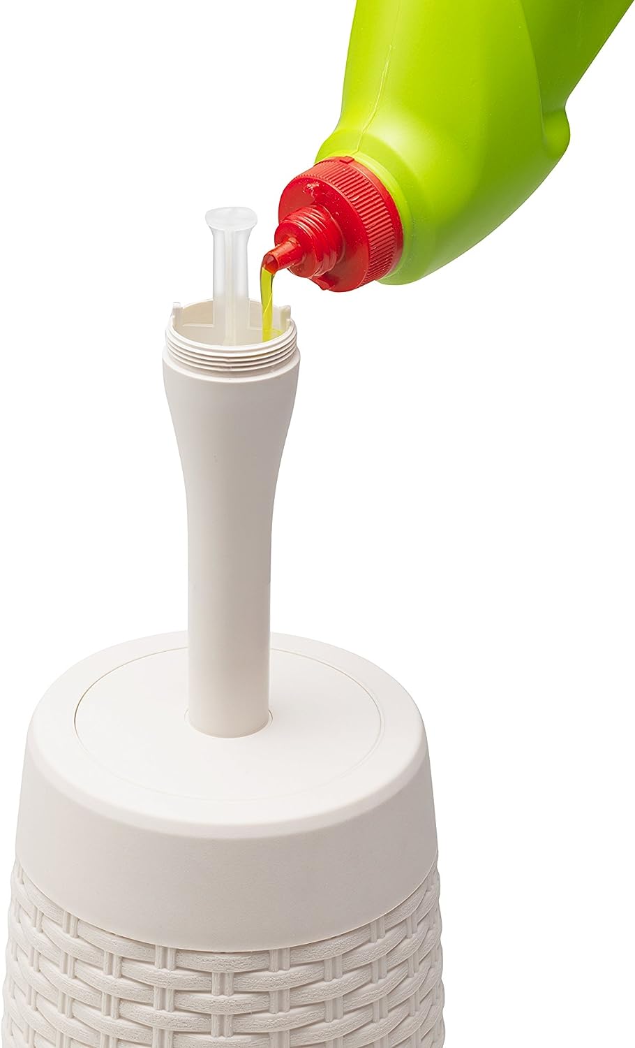 Addis Rattan Closed Cream Toilet Brush Set