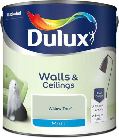 Dulux Matt Emulsion Paint For Walls And Ceilings - Willow Tree 2.5 Litres
