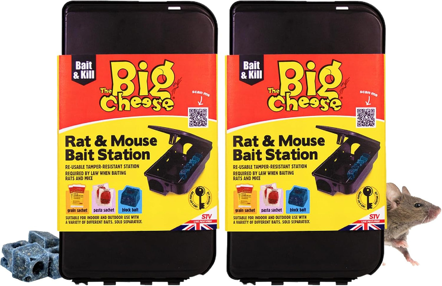 Big Cheese Rat & Mouse Bait Station (STV179) | 2 Pack Bundle