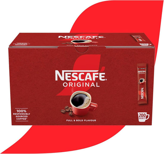 Nescafe One Cup Sticks Coffee Sachets (Pack of 200), New Smoother taste profile.