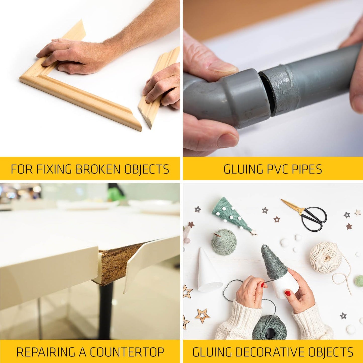 Everbuild Mitre Fast Two Part Instant Bonding Kit, 50g Adhesive & 200ml Activator | 3 Pack